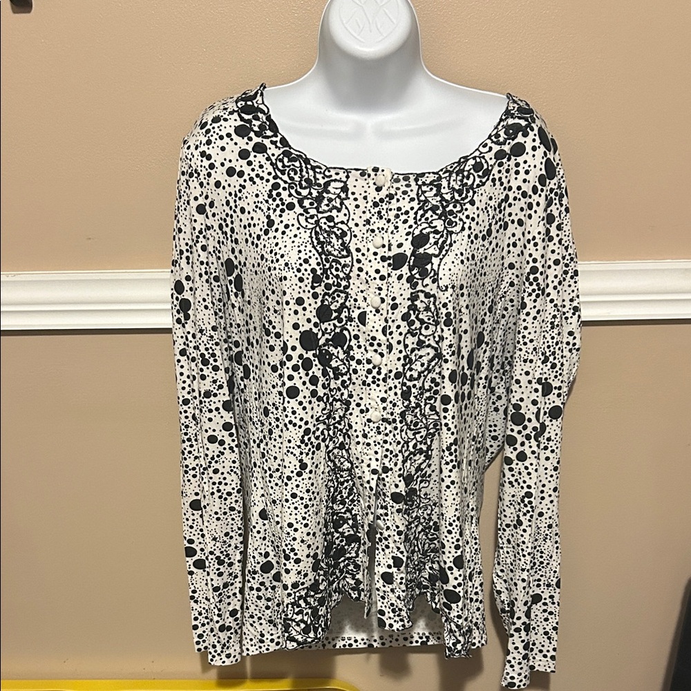 Black and White Women's Top